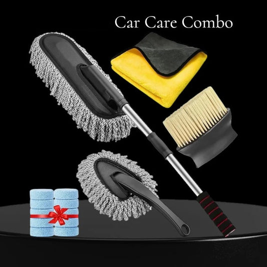New 5 PCS Microfiber Car Duster Brush Complete Cleaning Kit
