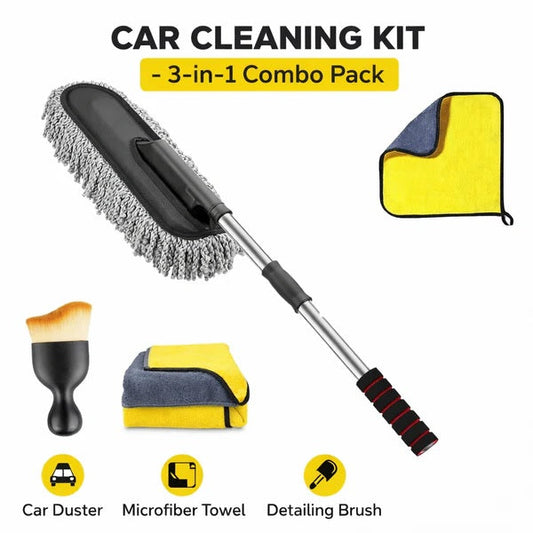 Car Cleaning Kit 3-in-1 Combo Pack