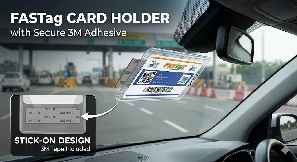 Fast TAG Holder Windshield Glass Protector with 3M Tape