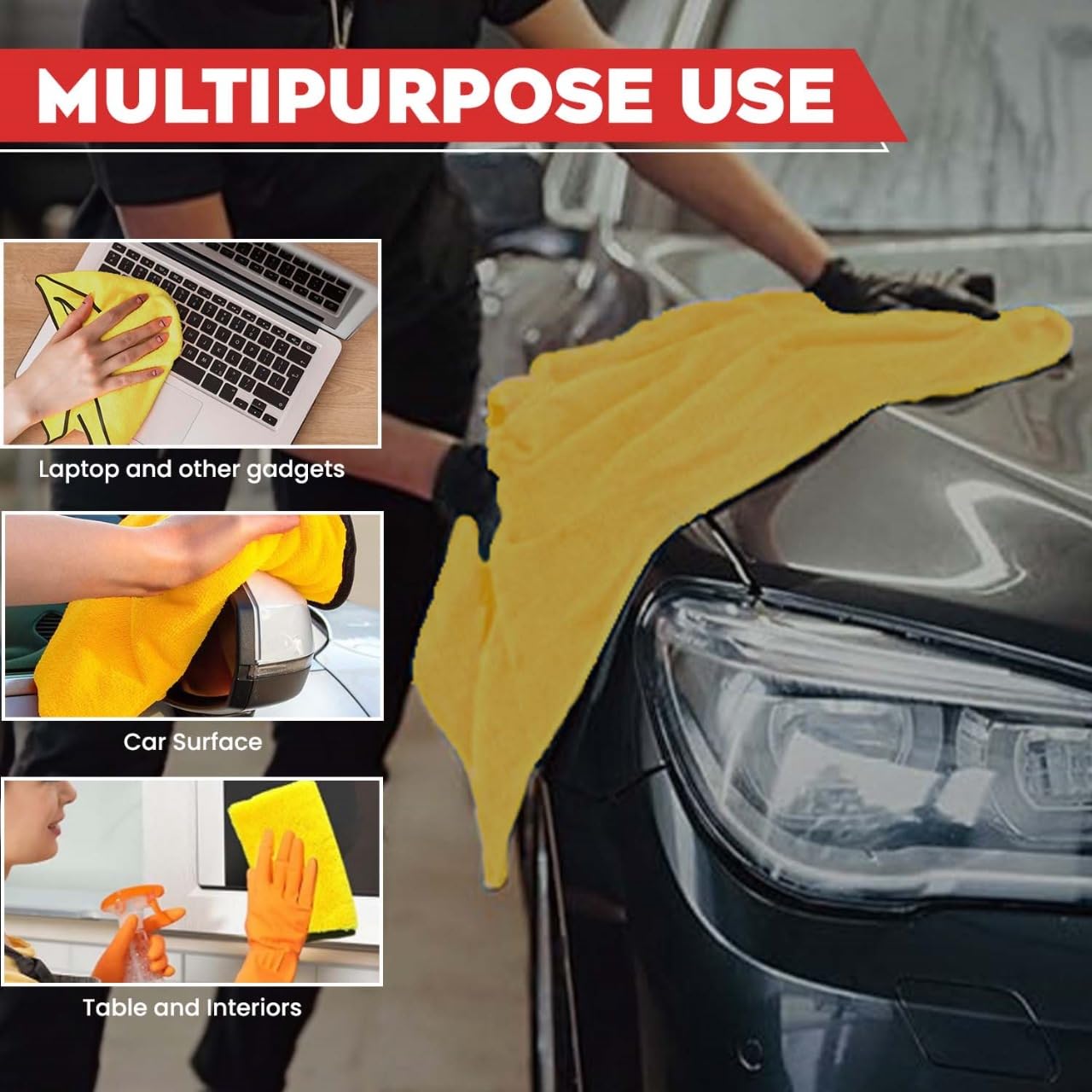 Microfibre towel 600 GSM for Home and vehicle