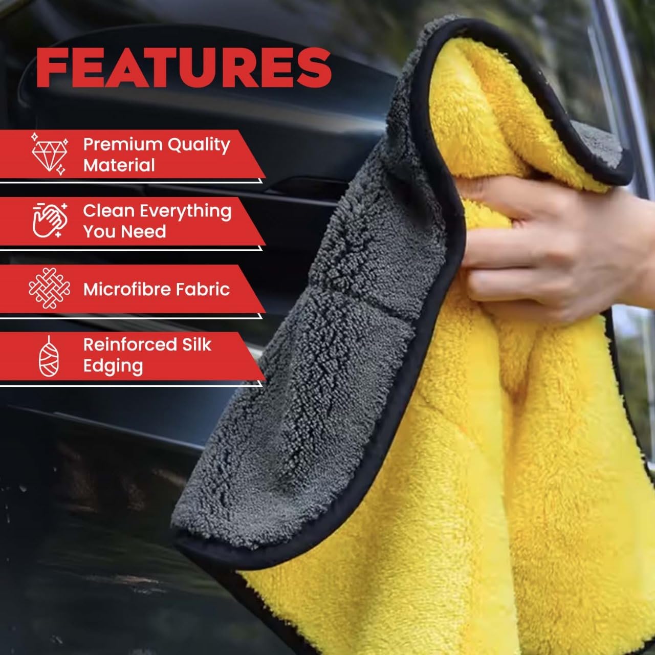 Microfibre towel 600 GSM for Home and vehicle
