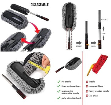 Buy Extendable Microfiber Car Cleaning Brush and Get Car Detailing Brush Free