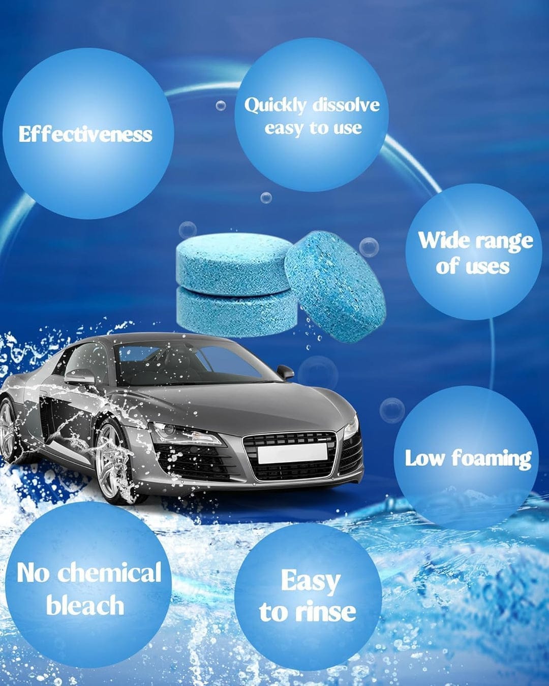 Automotive Glass Wiper Cleaning Tablets