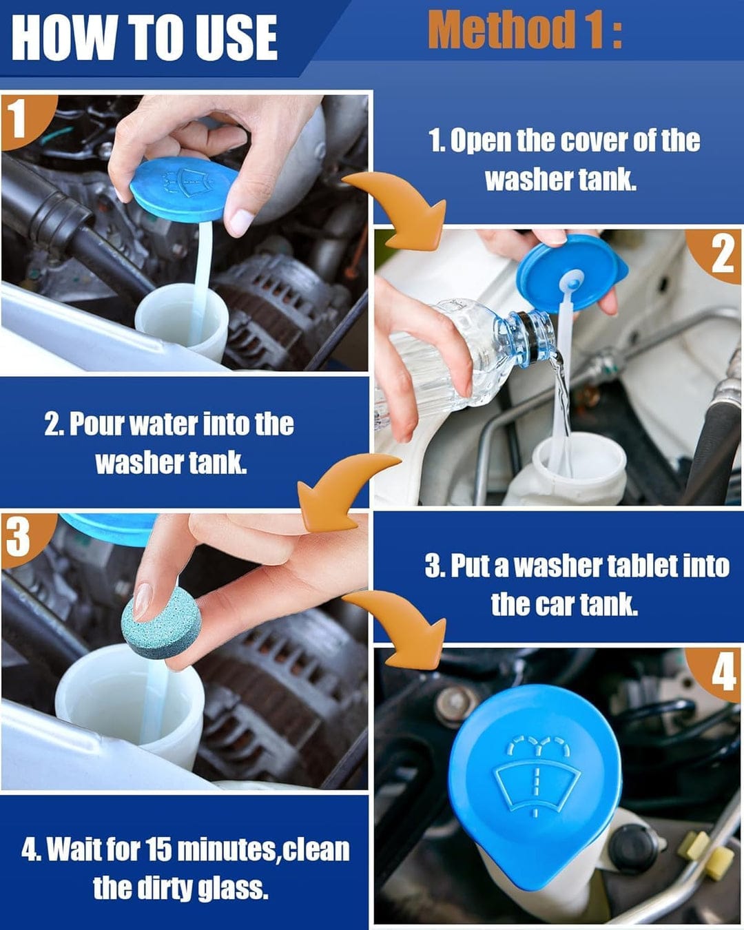 Automotive Glass Wiper Cleaning Tablets